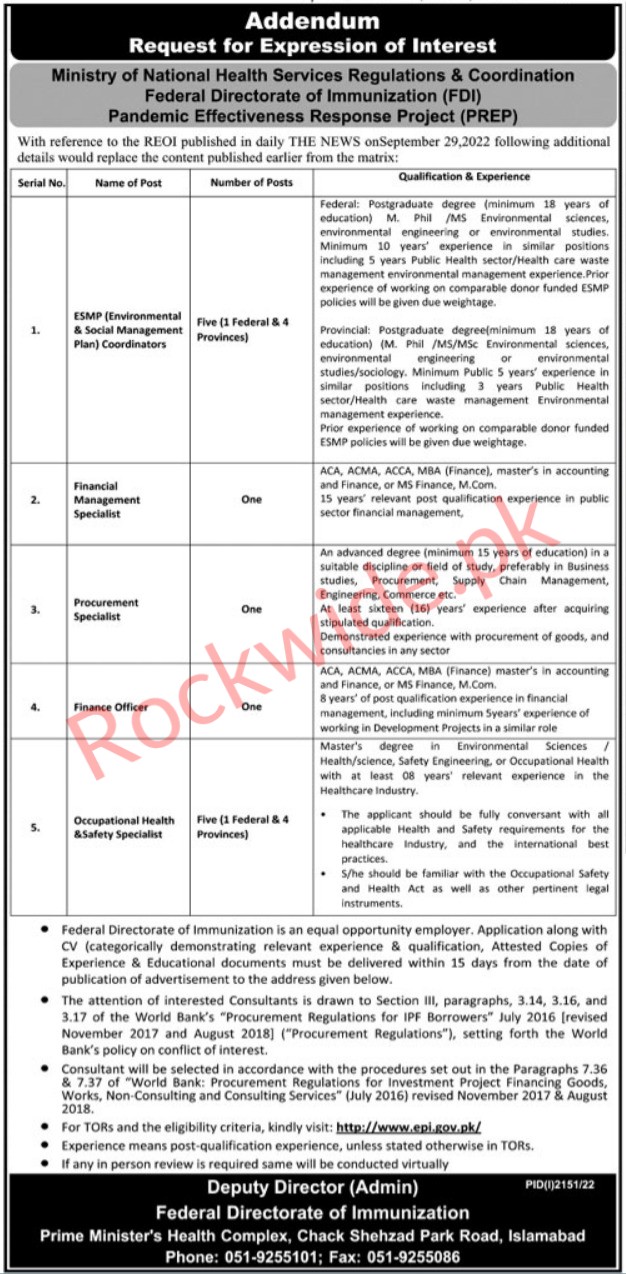 Ministry of Health Services Regulations & Coordination Jobs
